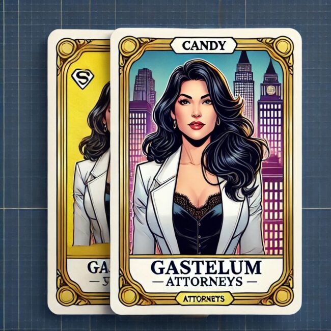 A couple of cards with a woman on top