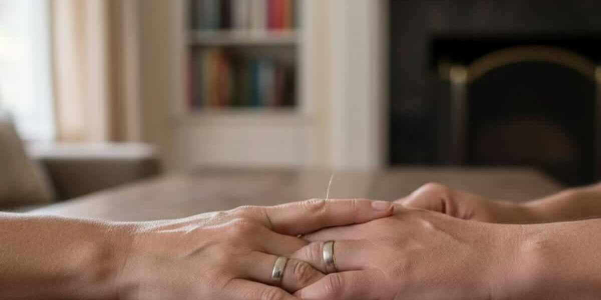 Hands with rings holding on table. Hands with rings holding on table.