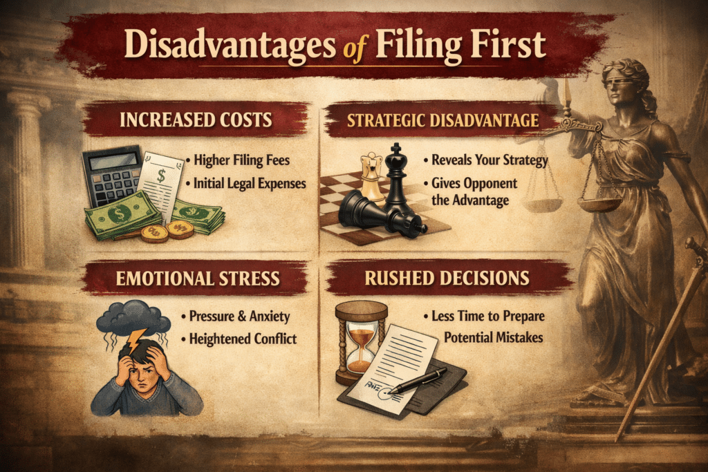 Disadvantages of filing first.